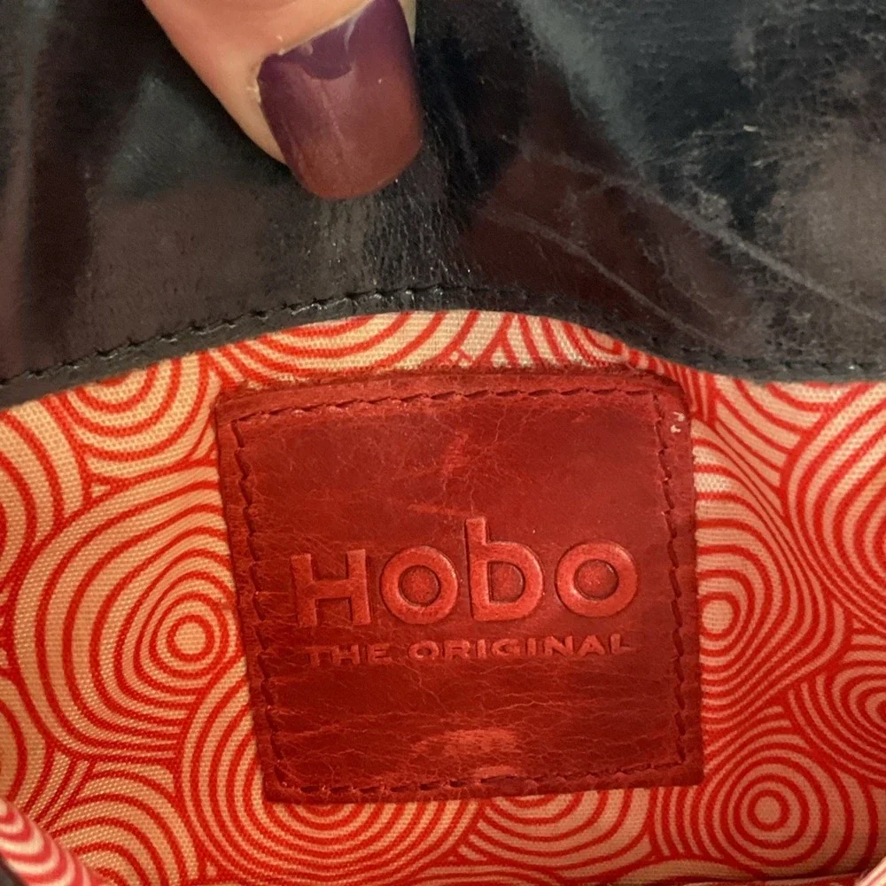 HOBO International Black Leather Crossbody Purse Wallet